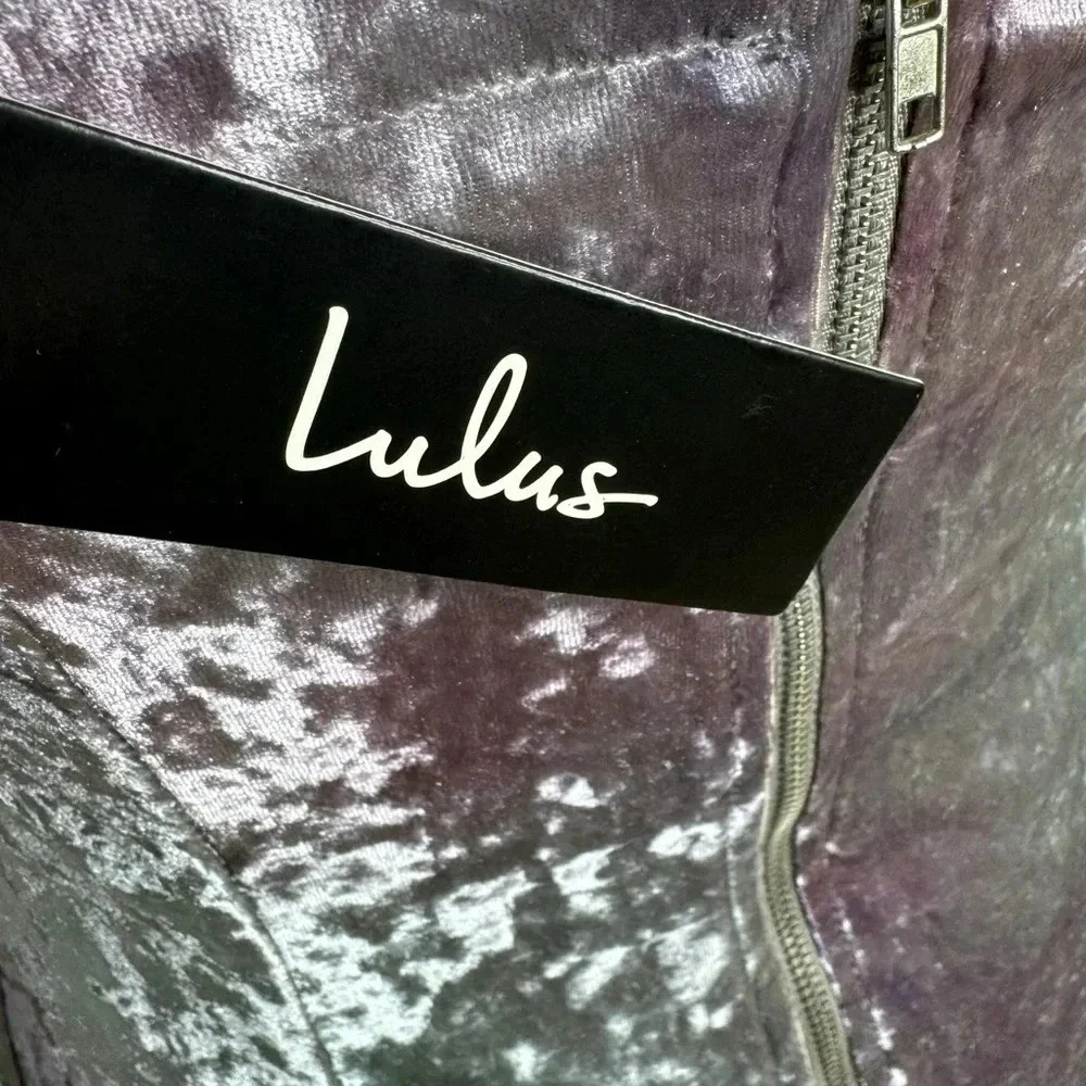 NWT Lulus Whatever Forever Tie Dye Crushed Velvet Bodycon Dress Lavender Size M - Picture 8 of 10